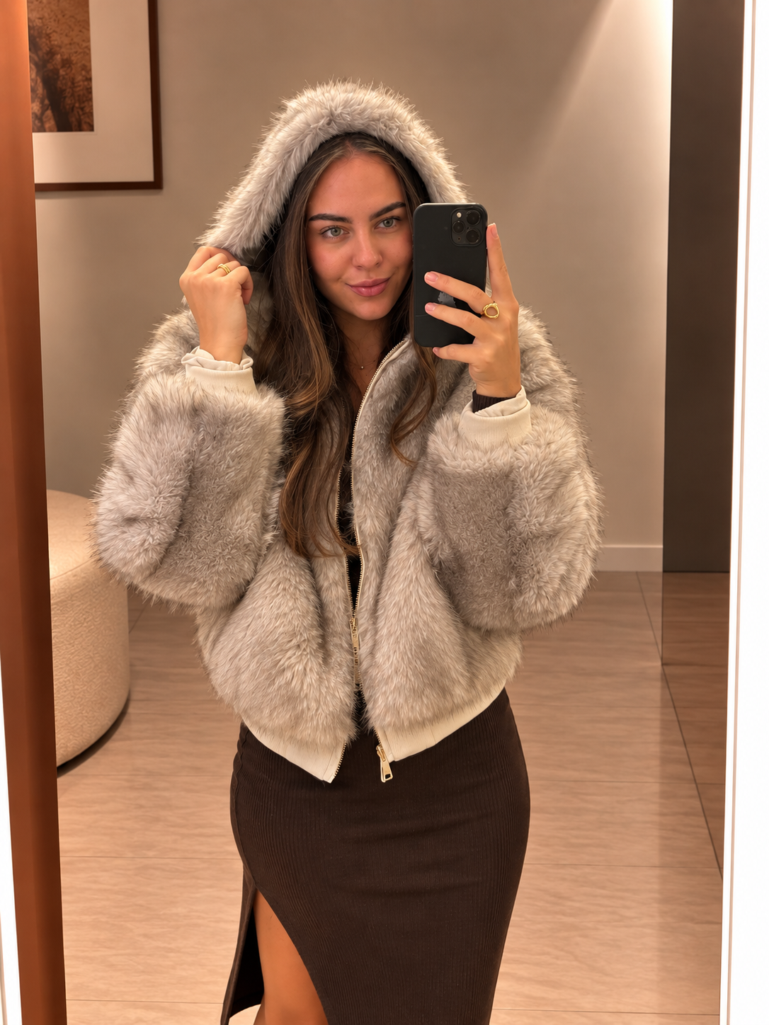 NATALIE obojestranska jakna - bež