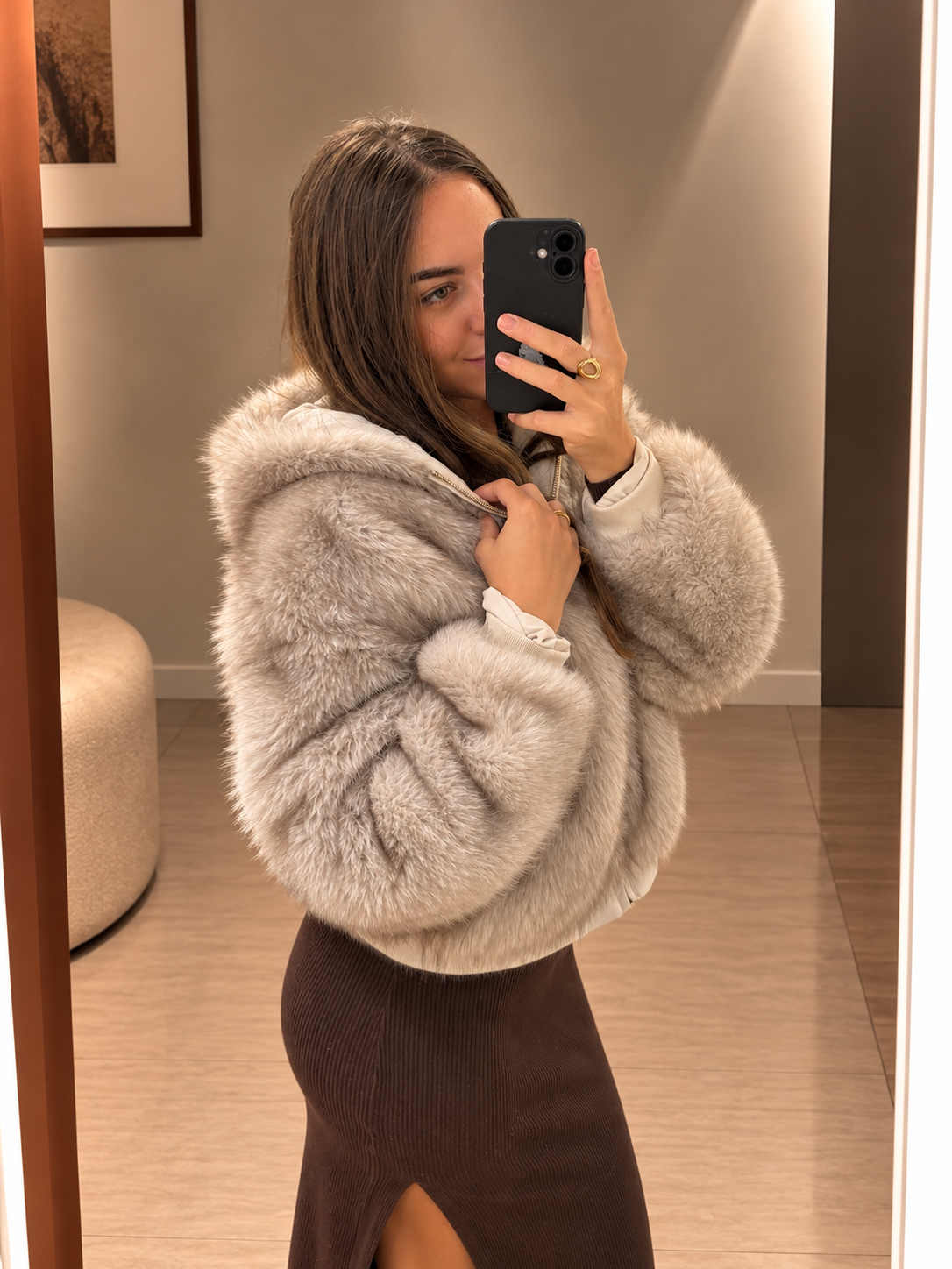 NATALIE obojestranska jakna - bež