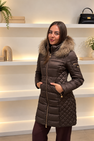 VANESSA prešita bunda - rjava